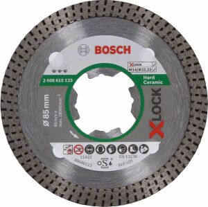 Bosch X-LOCK 85mm Sert Seramikler İçin Elmas Kesme Diski Best 2608615133