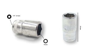 Ceta Form ¼” 10 mm 6 Köşe Lokma Anahtar  C02-H100