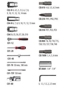 Ceta Form 61 Parça 1/4” Lokma Takımı Metal Çantalı C00-61PH2