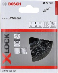 Bosch X-LOCK Clean Serisi Metal İçin Saçaklı Tel Fırça 75*0,3 mm 2608620725