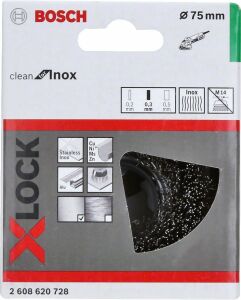 Bosch X-LOCK Clean Serisi Inox İçin Saçaklı Tel Fırça 75*0,3 mm 2608620728
