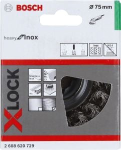 Bosch X-LOCK Heavy Serisi Inox İçin Burgulu Tel Fırça 75*0,5 mm 2608620729