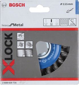 Bosch X-LOCK Heavy Metal İçin Burgulu Yuvarlak Fırça 115*0,5 mm 2608620731