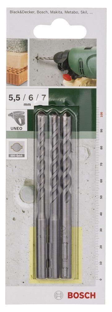 Bosch SDS-Quick 5,5-6-7 mm Uneo Beton Matkap Ucu Seti 2609256909