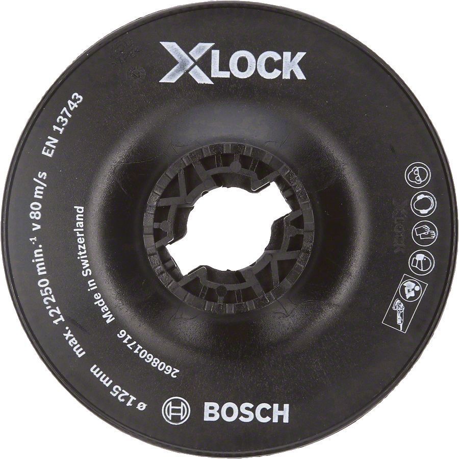 Bosch X-LOCK 125 mm Fiber Disk Sert Taban 2608601716