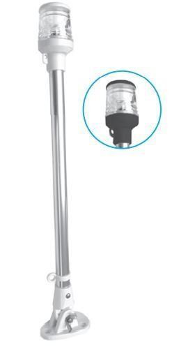 Işıklı Bayrak Direği Boy:48 cm 12 v Beyaz Led