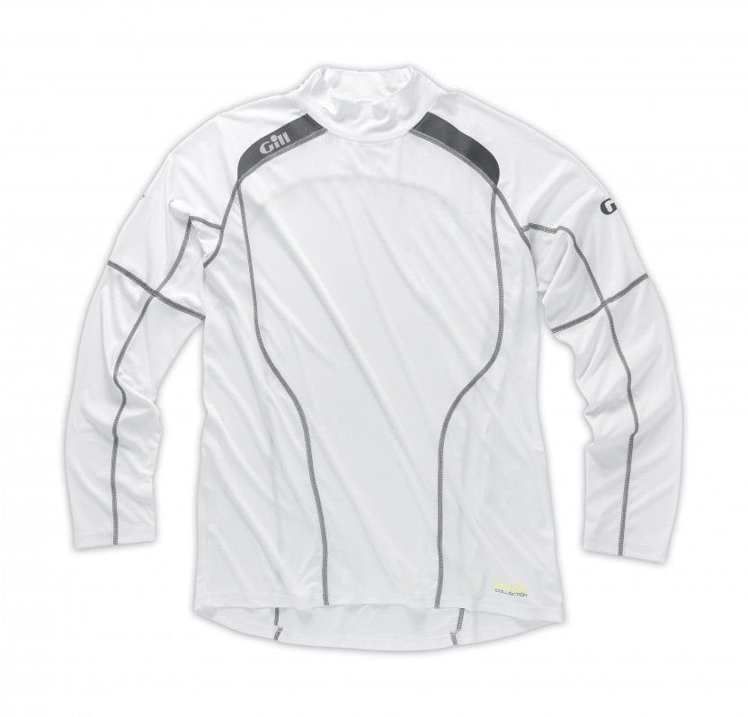 Race HI-Neck Uzun Kol Tişört White