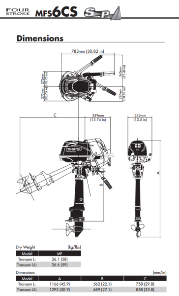 MOTOR MFS 6 CSUL ( Sail Pro ) - DENİZ MOTORU