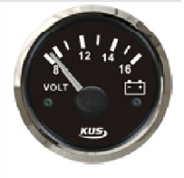 VOLTMETRE  GÖSTERGESİ 24V  Siyah  52 mm