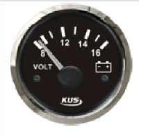 VOLTMETRE GÖSTERGESİ 12V Siyah 52 mm