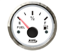 YAKIT GÖSTERGESİ 12V/24V BEYAZ 52 mm