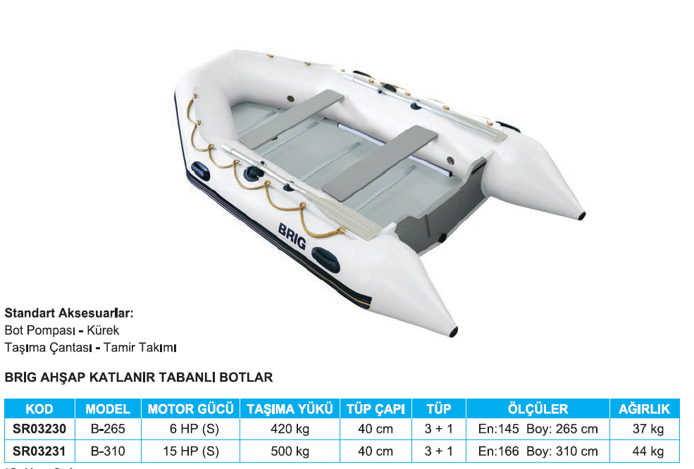 AHŞAP KATLANIR TABANLI BOT-B 310