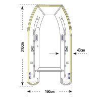 Hercules Pro ,Fiber Tabanlı Bot 310FRP 310x160 cm