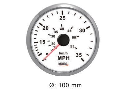 SÜRAT GÖSTERGESİ 12-24V 35 MPH BEYAZ