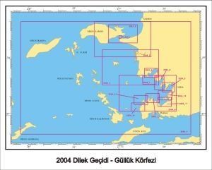 Dilek Geçidi - Güllük Körfezi 2004 Yat Haritası