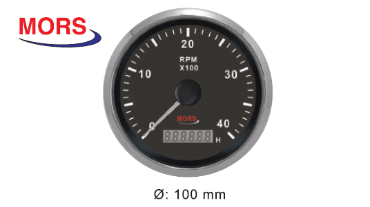 DEVİR GÖSTERGESİ 4000 RPM 12/24 V SİYAH