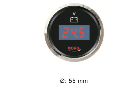 DİJİTAL VOLTMETRE 12/24V SİYAH