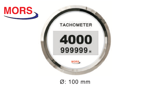 DİJİTAL- DEVİR GÖSTERGESİ 4000 RPM 12/24V BEYAZ