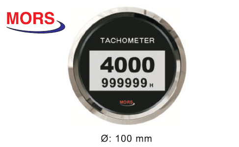 DİJİTAL- DEVİR GÖSTERGESİ 4000 RPM 12/24V  SİYAH