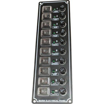 8 ANAHTARLI İZOLELİ DİKEY SWITCH PANEL 80x215 MM