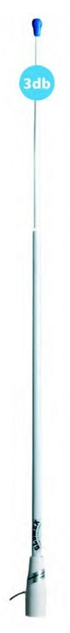 Glomex VHF Telsiz Anteni RA 112 Fiber Glas / 1.5 Mt.