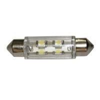 Led Ampul 12V,T11 39 mm ,Soğuk Beyaz - 2x4 Leds 360 Derecee