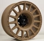 Powcan 5877  17X8.0  6X139.7 ET-15  MATTE  DESERT SAND+MATTE BLK CAP