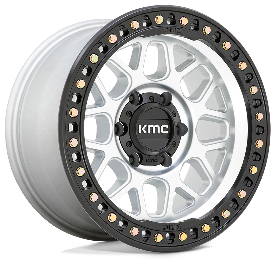 KMC KM549 GRS 17X9.0 6X139.7 ET18 Machined / Satin Black Lip