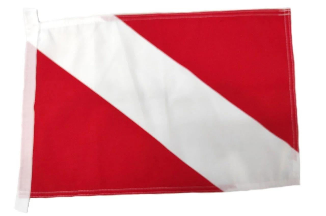 Mertsub Dalış Bayrağı - Kırmızı/Beyaz