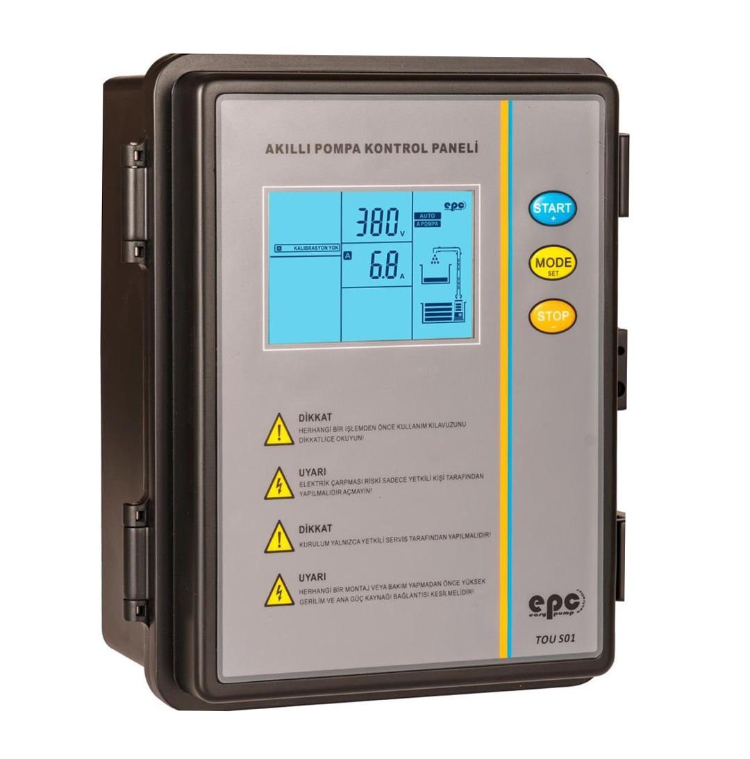 EPC 5,5 - 11 kW Trifaze Dalgıç Pompa Koruma ve Kontrol Panosu - Dijital Ekran,Türkçe Menü