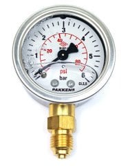 Pakkens 0-6 Bar 50 mm Alttan Bağlantılı Gliserinli Manometre G 1/4 inç