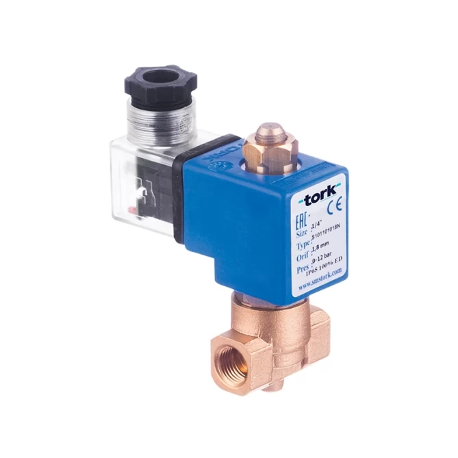 Tork S1011 Genel Maksat Solenoid Valf Direkt Çekmeli N.Açık 1/4'' - 0 - 12 Bar - 220 VAC