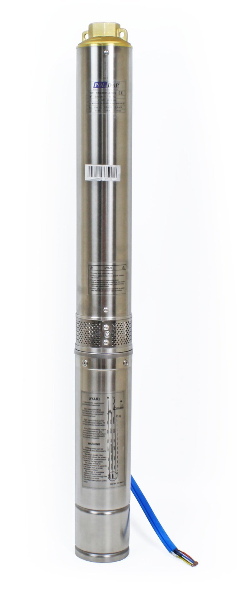 Poldap PAN 402/22 - 1.5 Hp 220 Volt Motorlu Derin Kuyu Dalgıç Pompa 160 mss 3.3 m³/h