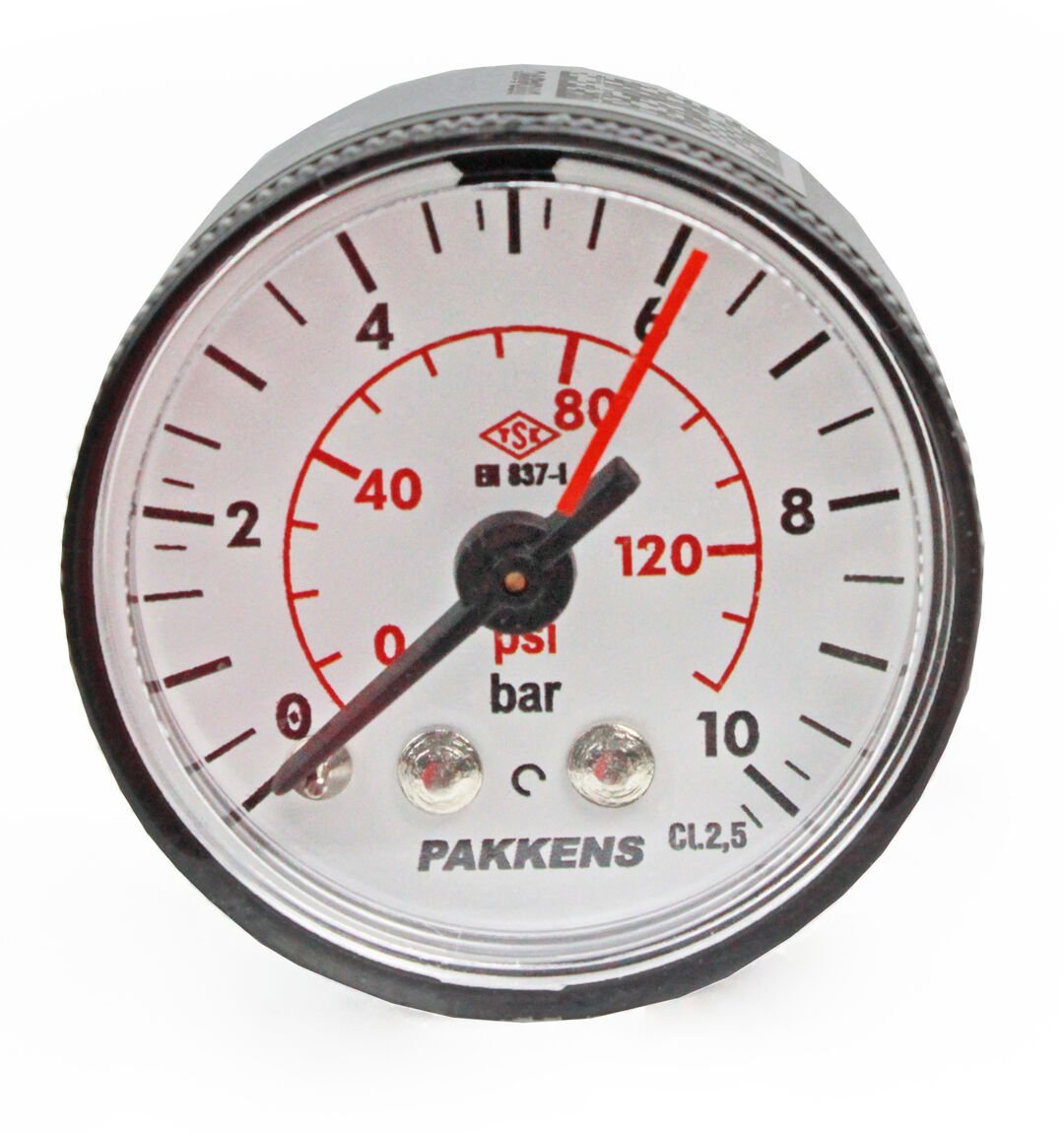Pakkens 0-10 Bar 40 mm Arkadan Bağlantılı Kuru Manometre G 1/8 inç
