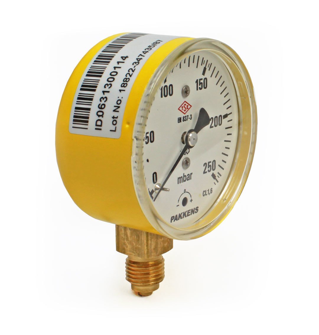 mm Alttan Bağlantılı Kapsül Diyaframlı Doğalgaz Manometresi CL1,6 G 1/4 inch