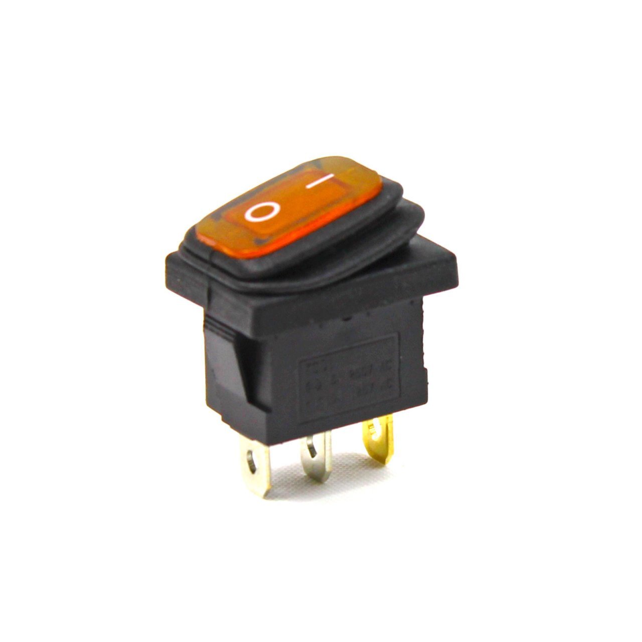Körüklü Işıklı Anahtar Turuncu, ON-OFF 3 Pin - Düğme Buton Switch