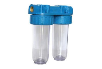 Aquafer 10 inç Çiftli Boş Filtre Kabı 3/4 inc İkili Su Filtresi