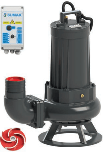Sumak SDTV 150/4 Foseptik Dalgıç Pompa Trifaze 380V 15 Hp