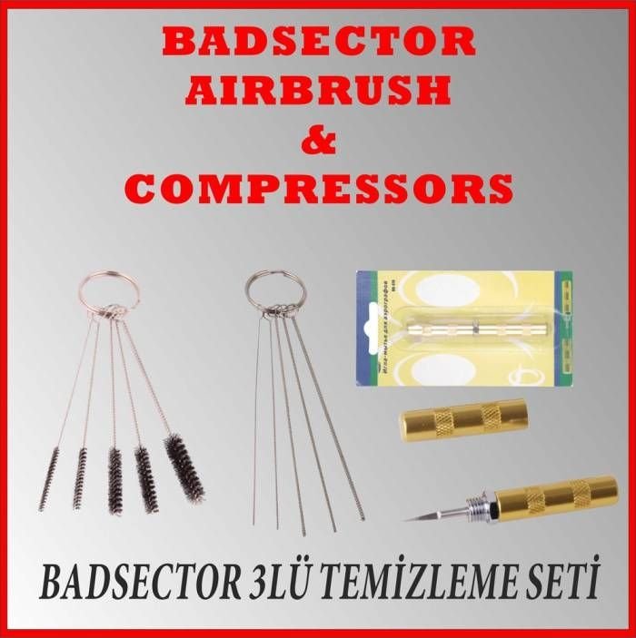 BADSECTOR 3 LÜ AIRBRUSH TEMİZLEME SETİ