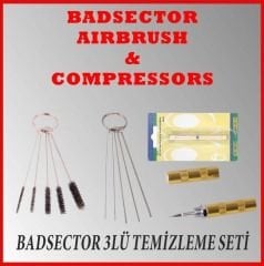 BADSECTOR 3 LÜ AIRBRUSH TEMİZLEME SETİ