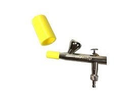 127990 Plastic cap for cleaning or color mixing by bubble, yellow