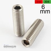 6mm Paslanmaz Setskur Çeşitleri, (Kafasız alyan) DIN916