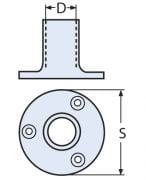 VARDAVELA AYAK ,90 DERECE  ÇAP:22MM