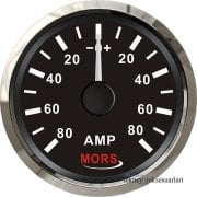 MORS Ampermetre ,12 / 24V 55mm, Şönt DAHİL