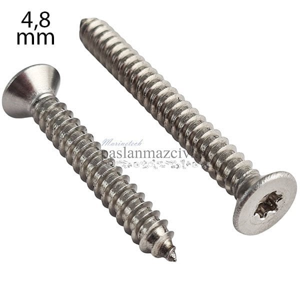 4,8mm Paslanmaz Torx HB Saç Vidası Çeşitleri