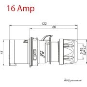 IP44 16 Amp. 32 Amp. Sahil Besleme Erkek Fişi