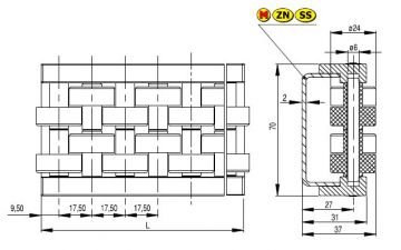 BONCUK MAKARA 2 SIRALI/ROLLER GUIDE(TWO ROLLER DESING)