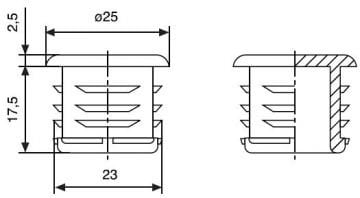 KARE PROFİL TAPASI/SQUARE STRIP TUBE