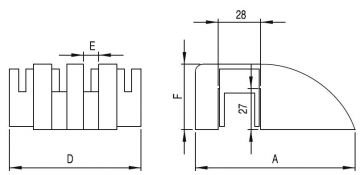 216 DÖNÜŞ BOYNU  POLYAMİD TARAKLI/SLIDING SHOE