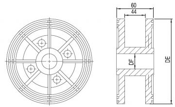 303 AVARE KASNAK (KALIPLI İMALAT TEK PARÇA) / SPLIT IDLER WHEELS